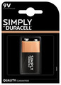 Duracell Simply 9 V alkaline batteri 1-pk.